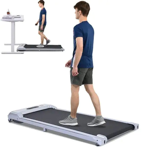Image of 2 In 1 Under Desk Electric Treadmill 2.5HP, Remote Control, Display, Walking Jogging Running Machine Fitness Equipment For Home Gym Office