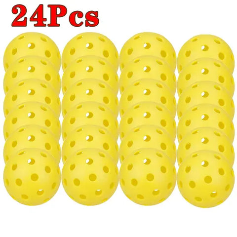 Image of Pickleball 74MM Durable 40 Holes Outdoor 6/12/24Pcs Pickleballs 26g Outdoor for Competition pickleball Packs of Pickleballs