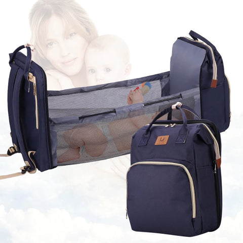 Image of Baby Diaper Bag & Changing Bed