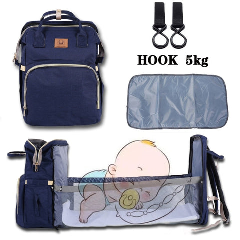 Image of Baby Diaper Bag & Changing Bed