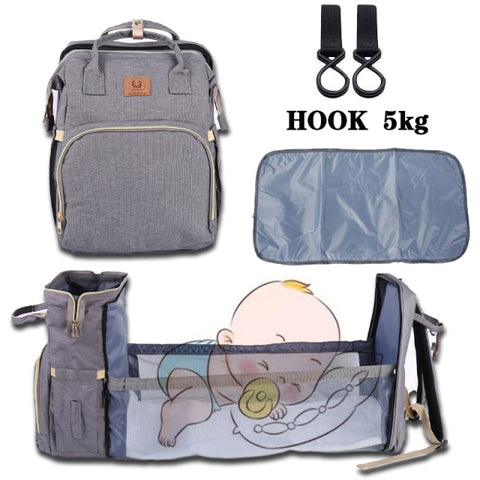 Image of Baby Diaper Bag & Changing Bed