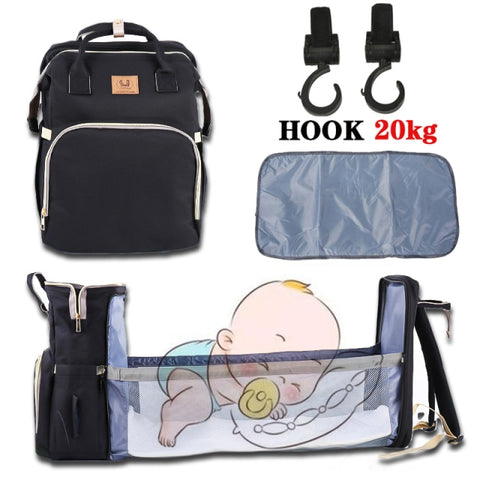 Image of Baby Diaper Bag & Changing Bed