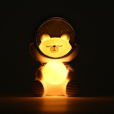 Image of Creative Cute Galaxy Guardian Pet Astronaut Night Light Personality Bedroom Decoration Lights Star Light Kids Toys Birthday Gift