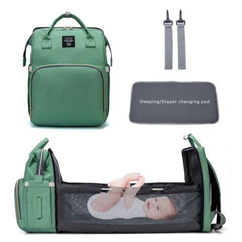 Image of Baby Diaper Bag & Changing Bed