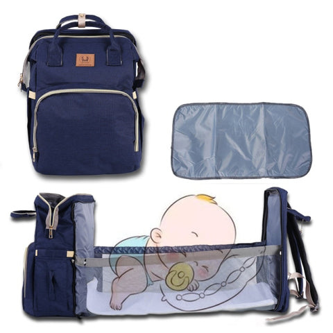 Image of Baby Diaper Bag & Changing Bed