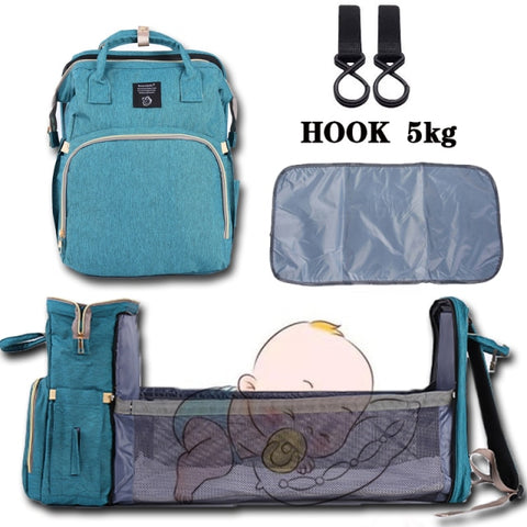 Image of Baby Diaper Bag & Changing Bed