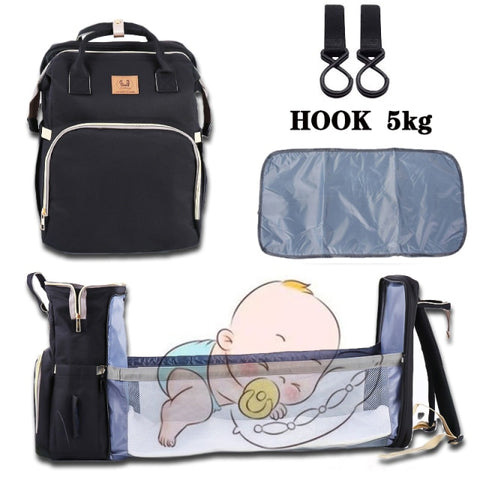 Image of Baby Diaper Bag & Changing Bed