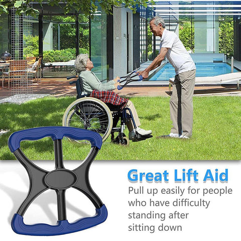 Image of 1pc Auxiliary Standing Tool Aid-Handicap Bar With No-Slip Grip Handles Portable Lift Stand-up Assist Rod Non-slip Pull Handle