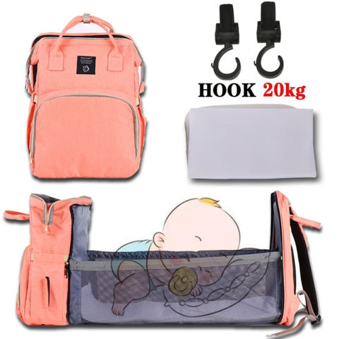 Image of Baby Diaper Bag & Changing Bed