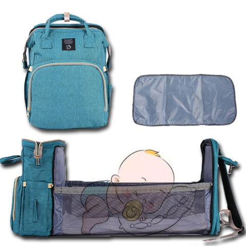 Image of Baby Diaper Bag & Changing Bed