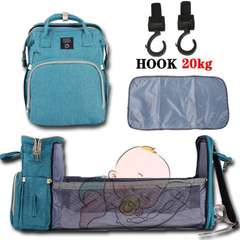 Image of Baby Diaper Bag & Changing Bed