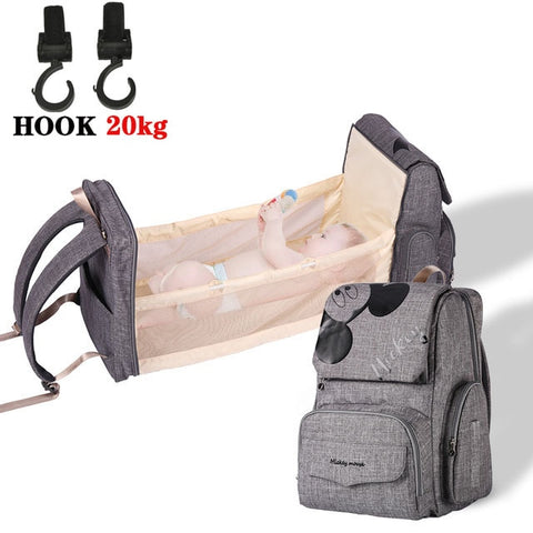 Image of Baby Diaper Bag & Changing Bed