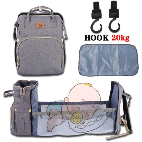 Image of Baby Diaper Bag & Changing Bed