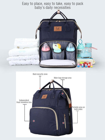 Image of Baby Diaper Bag & Changing Bed