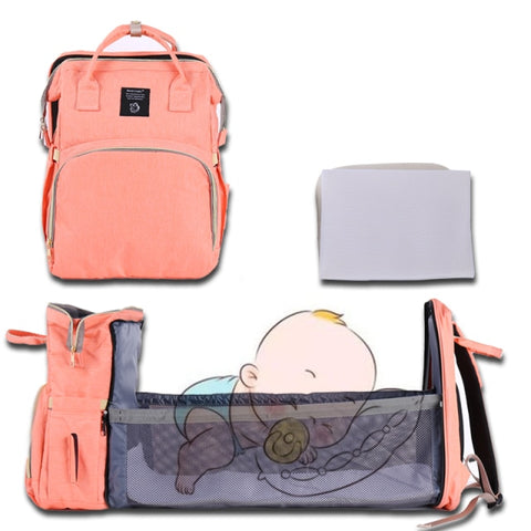 Image of Baby Diaper Bag & Changing Bed