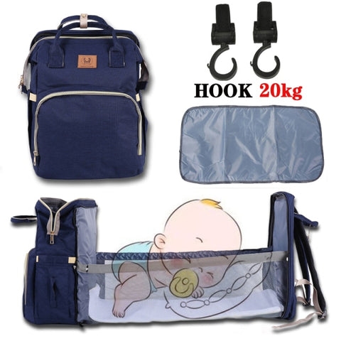 Image of Baby Diaper Bag & Changing Bed