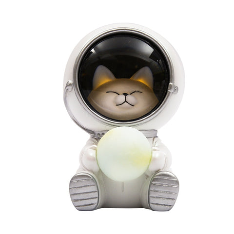 Image of Creative Cute Galaxy Guardian Pet Astronaut Night Light Personality Bedroom Decoration Lights Star Light Kids Toys Birthday Gift