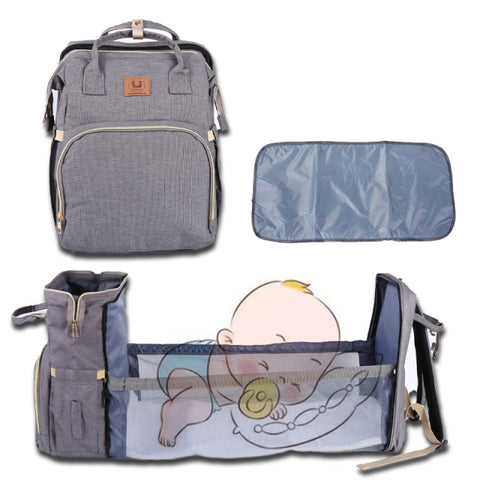 Image of Baby Diaper Bag & Changing Bed