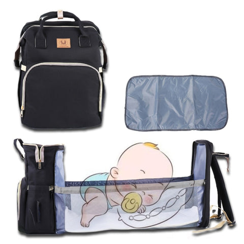 Image of Baby Diaper Bag & Changing Bed