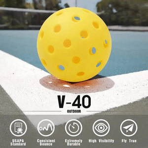 Pickleball 74MM Durable 40 Holes Outdoor 6/12/24Pcs Pickleballs 26g Outdoor for Competition pickleball Packs of Pickleballs