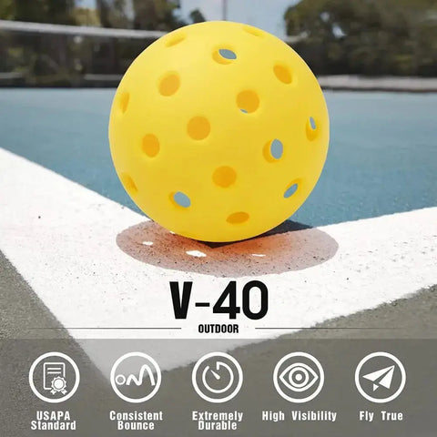 Image of Pickleball 74MM Durable 40 Holes Outdoor 6/12/24Pcs Pickleballs 26g Outdoor for Competition pickleball Packs of Pickleballs